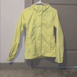 Yellow North Face Rain Coat